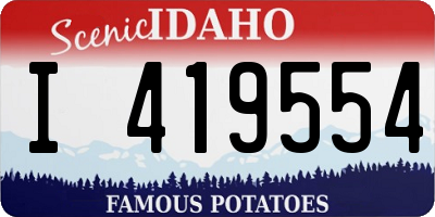 ID license plate I419554