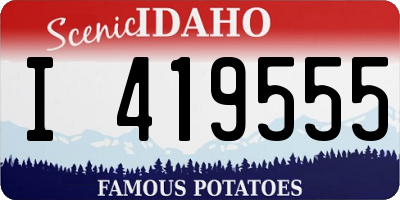 ID license plate I419555