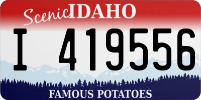 ID license plate I419556