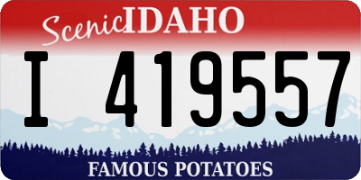 ID license plate I419557