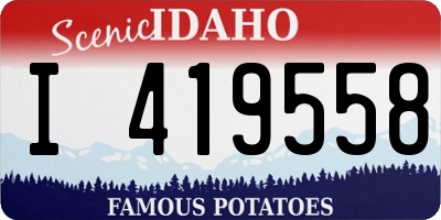 ID license plate I419558