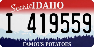 ID license plate I419559
