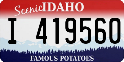 ID license plate I419560