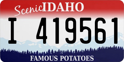 ID license plate I419561