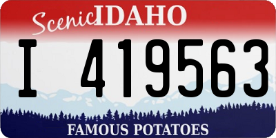 ID license plate I419563
