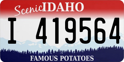 ID license plate I419564
