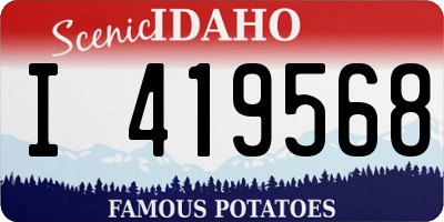 ID license plate I419568