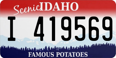 ID license plate I419569
