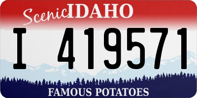 ID license plate I419571