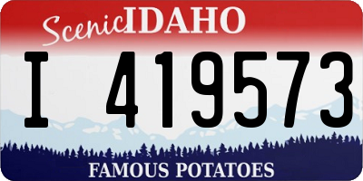 ID license plate I419573