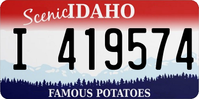 ID license plate I419574