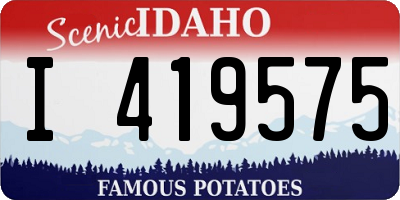 ID license plate I419575