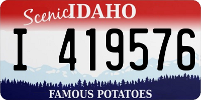 ID license plate I419576