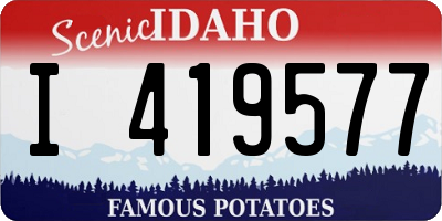 ID license plate I419577
