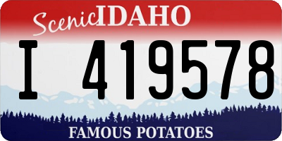 ID license plate I419578