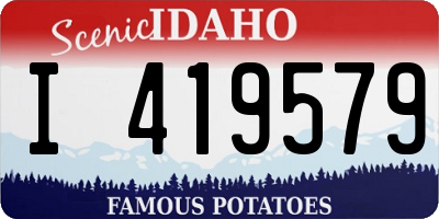 ID license plate I419579