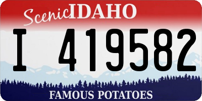 ID license plate I419582