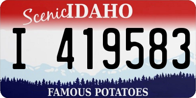 ID license plate I419583