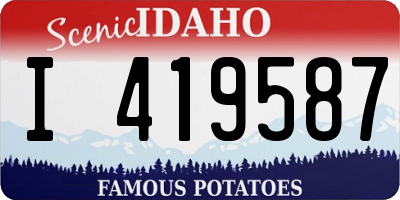 ID license plate I419587