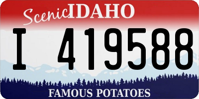 ID license plate I419588