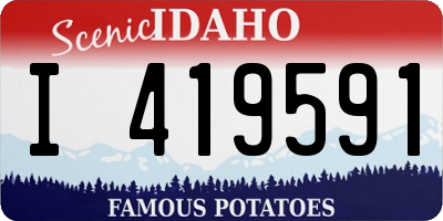 ID license plate I419591