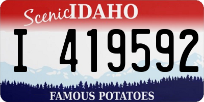 ID license plate I419592