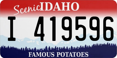 ID license plate I419596