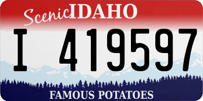 ID license plate I419597