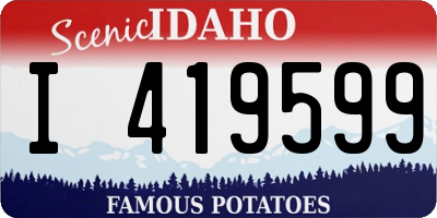ID license plate I419599