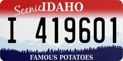 ID license plate I419601