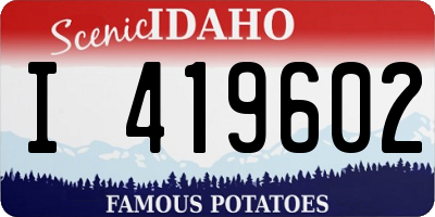 ID license plate I419602