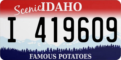 ID license plate I419609