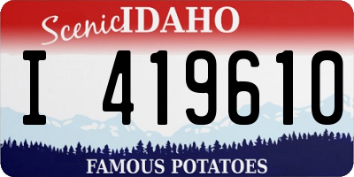ID license plate I419610