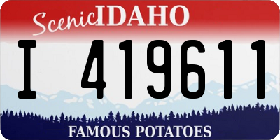 ID license plate I419611