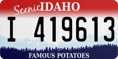 ID license plate I419613