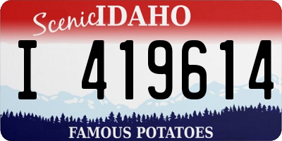ID license plate I419614