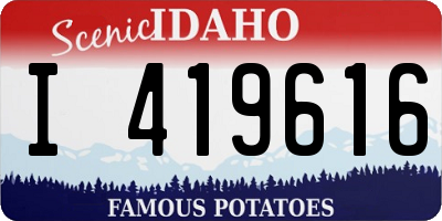 ID license plate I419616