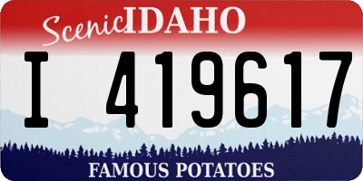 ID license plate I419617