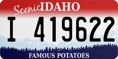ID license plate I419622