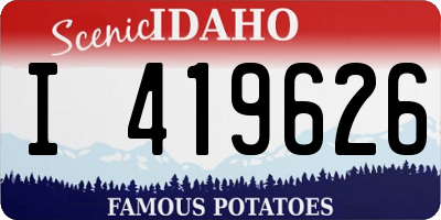 ID license plate I419626