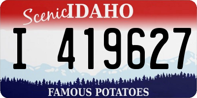 ID license plate I419627