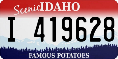 ID license plate I419628
