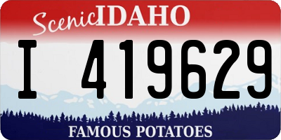 ID license plate I419629