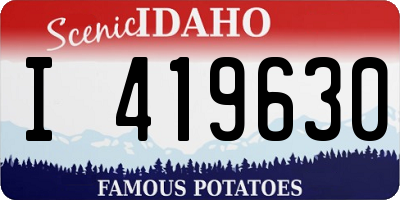 ID license plate I419630