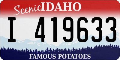 ID license plate I419633