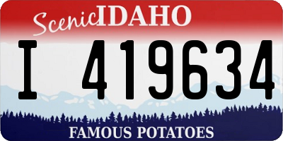 ID license plate I419634