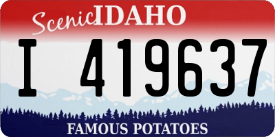 ID license plate I419637