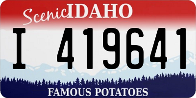 ID license plate I419641