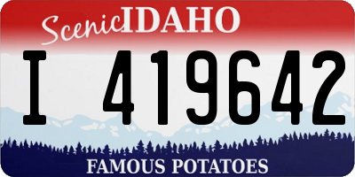 ID license plate I419642