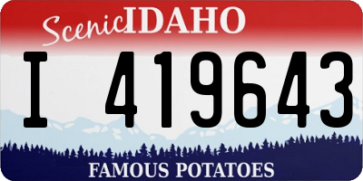 ID license plate I419643
